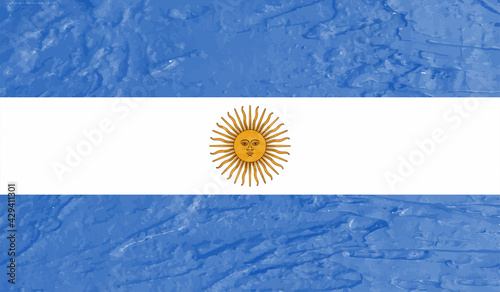 Grunge Argentina flag. Argentina flag with waving grunge texture.