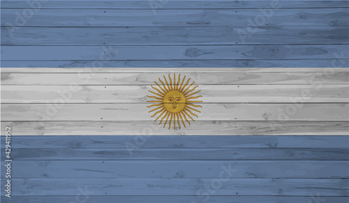 Grunge Argentina flag. Argentina flag with waving grunge texture.