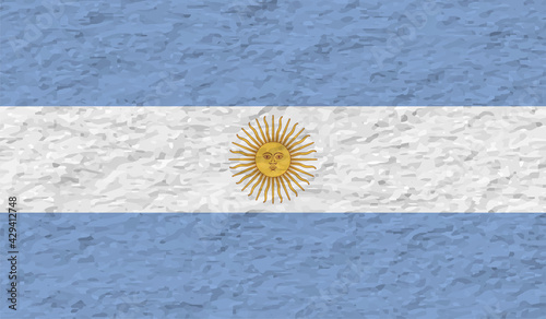 Grunge Argentina flag. Argentina flag with waving grunge texture.