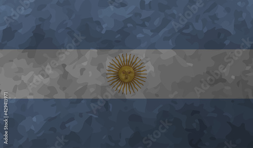 Grunge Argentina flag. Argentina flag with waving grunge texture.