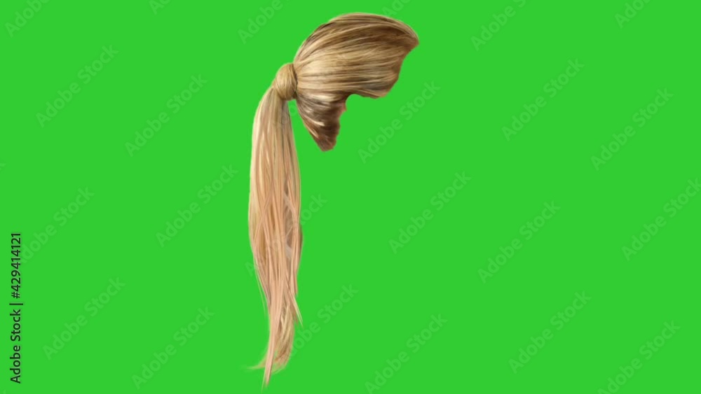 Hair wig green screen footage Stock Video | Adobe Stock