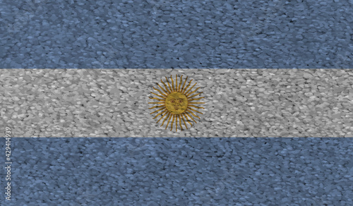 Grunge Argentina flag. Argentina flag with waving grunge texture.