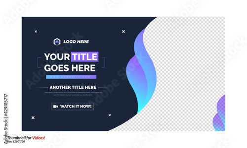 Editable thumbnail design for any videos customizable video thumbnail design concept video cover pic template fully editable.
