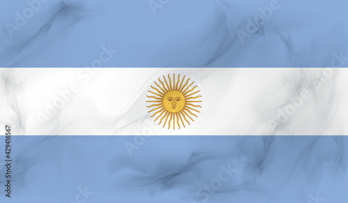 Grunge Argentina flag. Argentina flag with waving grunge texture.