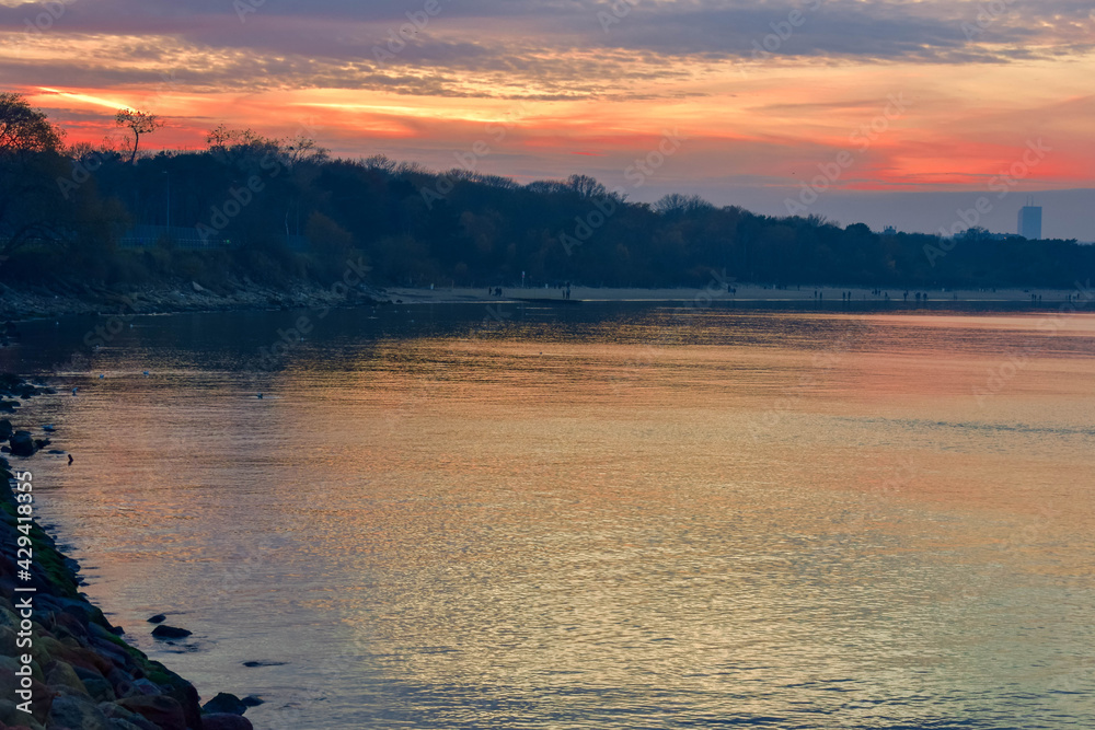 Fototapeta premium sunset over the balticsea