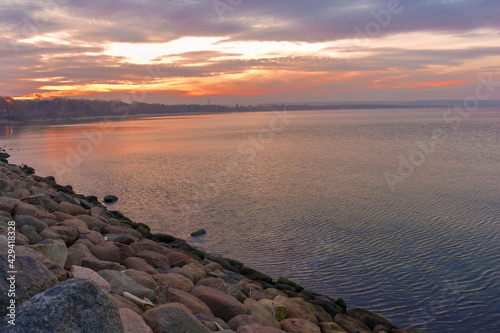 sunset over the sea