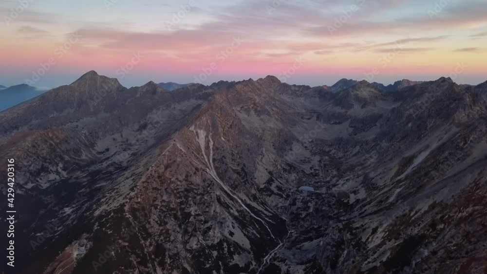 Sunrise over High Tatras mountains Sunrise over High Tatras mountains