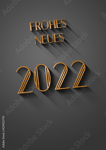 Obraz na płótnie 2022 Frohes Neues Jahr w salonie