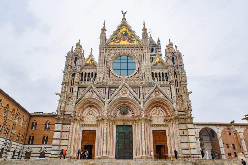 Siena Cathedral, a medieval church in Siena, Italy