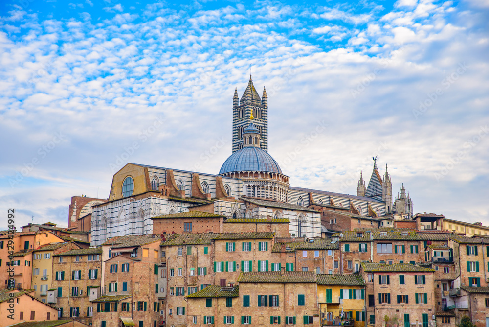 Obraz premium View of the historic center of Siena, Tuscany, Italy