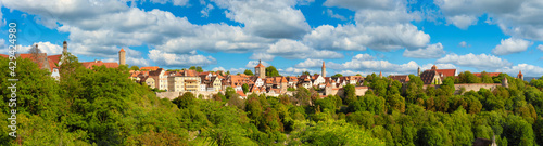 Skyline panorama of Rothenburg ob der Tauber city in Germany photo