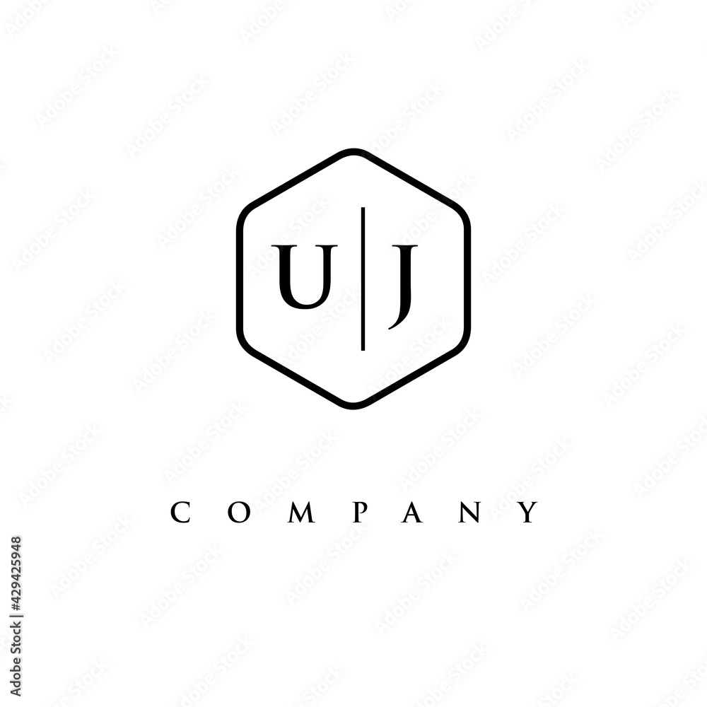initial UJ logo design vector initial UJ logo design vector