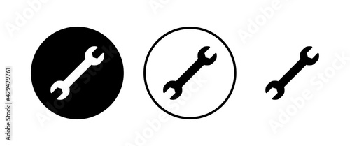 wrench icons set. Wrench vector icon. Spanner symbol