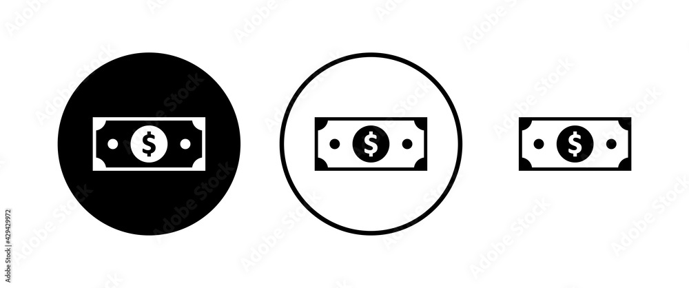 Money icons set. Money vector icon. Dollar icon Money icons set. Money vector icon. Dollar icon