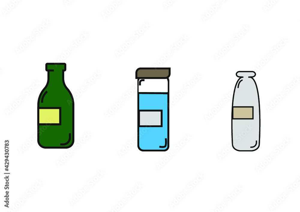 illustration of a bottle, illustration of a bottle,