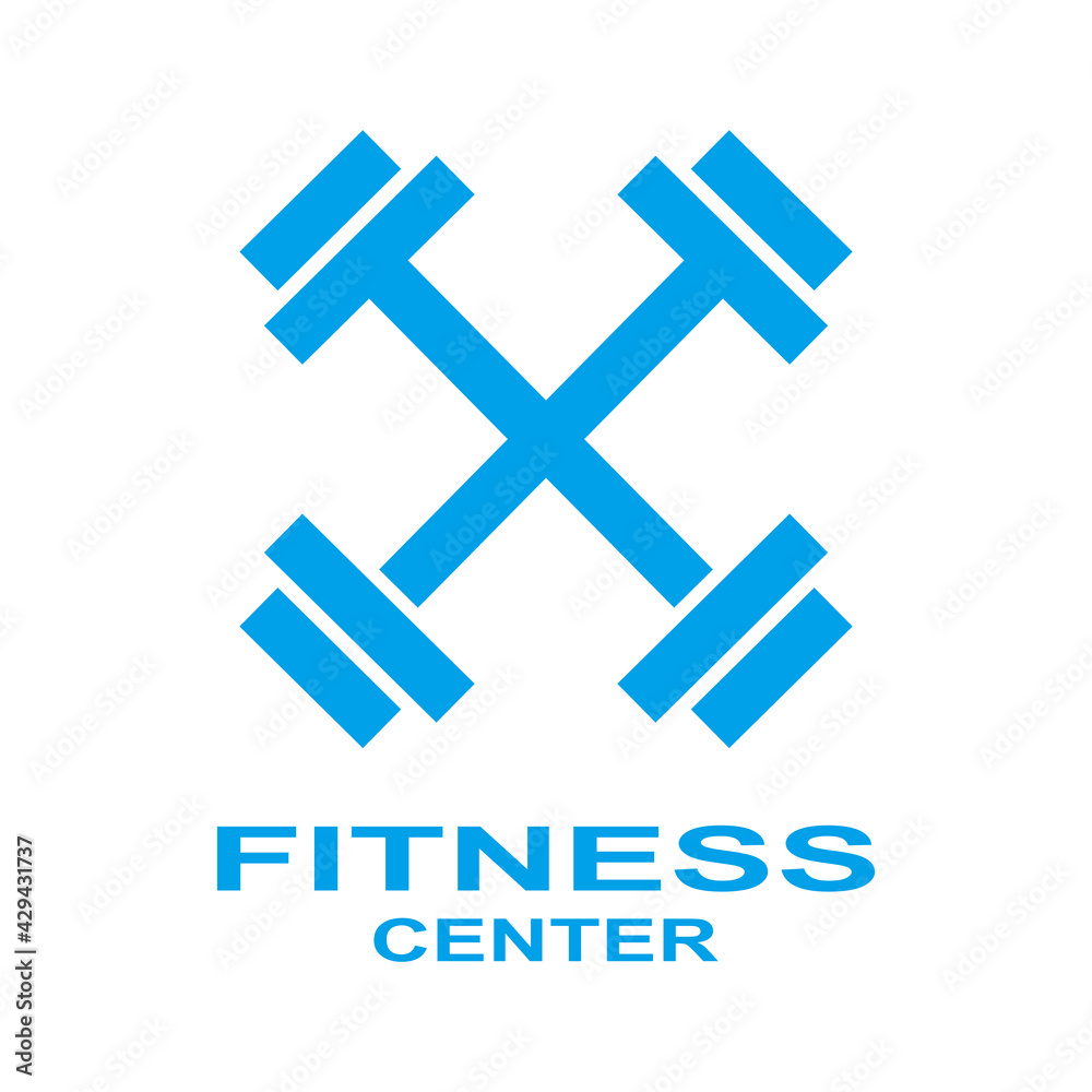 Obraz premium fitness logo icon vector illustration symbol