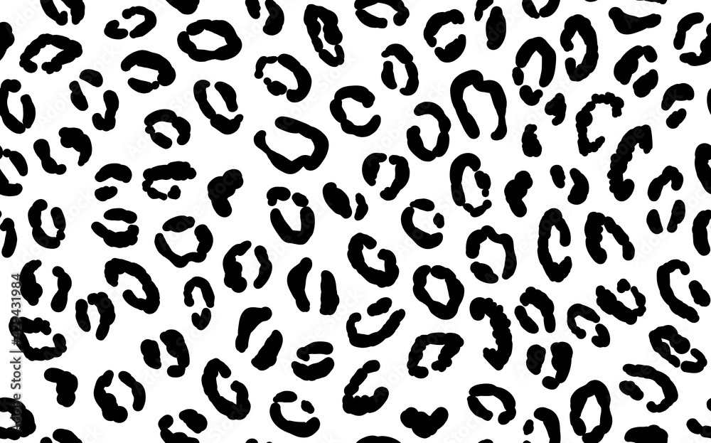 Abstract modern leopard seamless pattern. Animals trendy background. Black and white decorative vector stock illustration for print, card, postcard, fabric, textile. Modern ornament of stylized skin