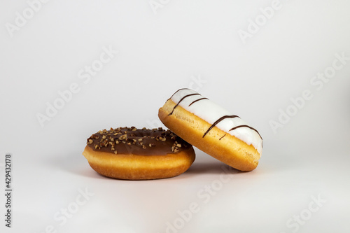 Two Chocolate Glazed Donuts 