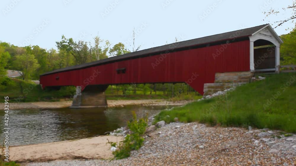 Deers Mills Covered Bridge in Indiana, United States Deers Mills Covered Bridge in Indiana, United States