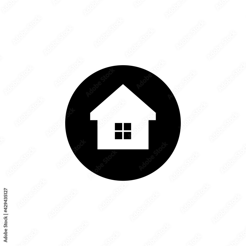 Home icon. Web site home page button. Logo design element. Vector Illustration. Home icon. Web site home page button. Logo design element. Vector Illustration.
