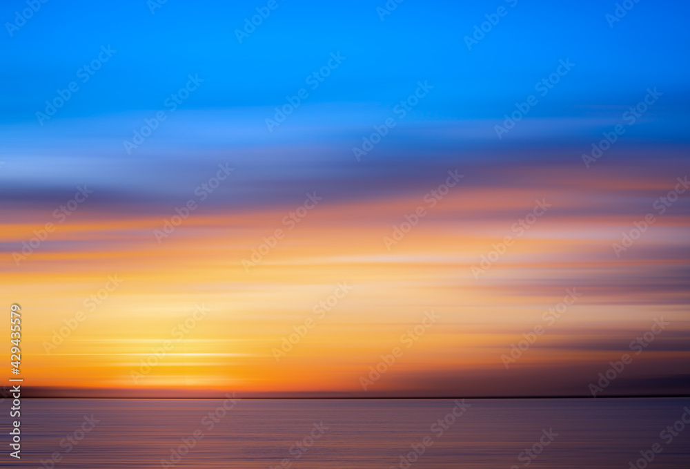 Life is color. Sunset over the sea