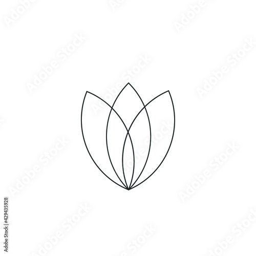 Water lily Lotus logo Flower logo - beauty spa flower symbol wellness health meditation beauty luxury natural fitness yoga lifestyle treatment petals salon organic calming cosmetics