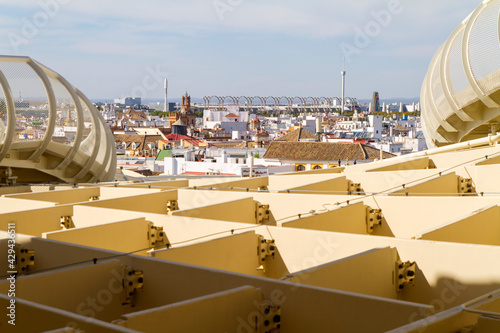 Las Setas o Metropol Parasol en la Plaza de la Encarnacion de la ciudad de Sevilla comunidad autonoma de Andalucia pais de España