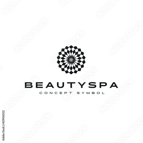 Water lily Lotus logo Flower logo - beauty spa flower symbol wellness health meditation beauty luxury natural fitness yoga lifestyle treatment petals salon organic calming cosmetics