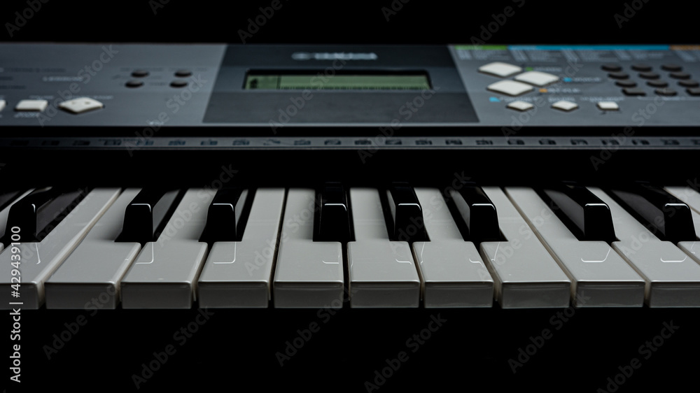 Fototapeta premium Electronic piano. Playing the synthesizer
