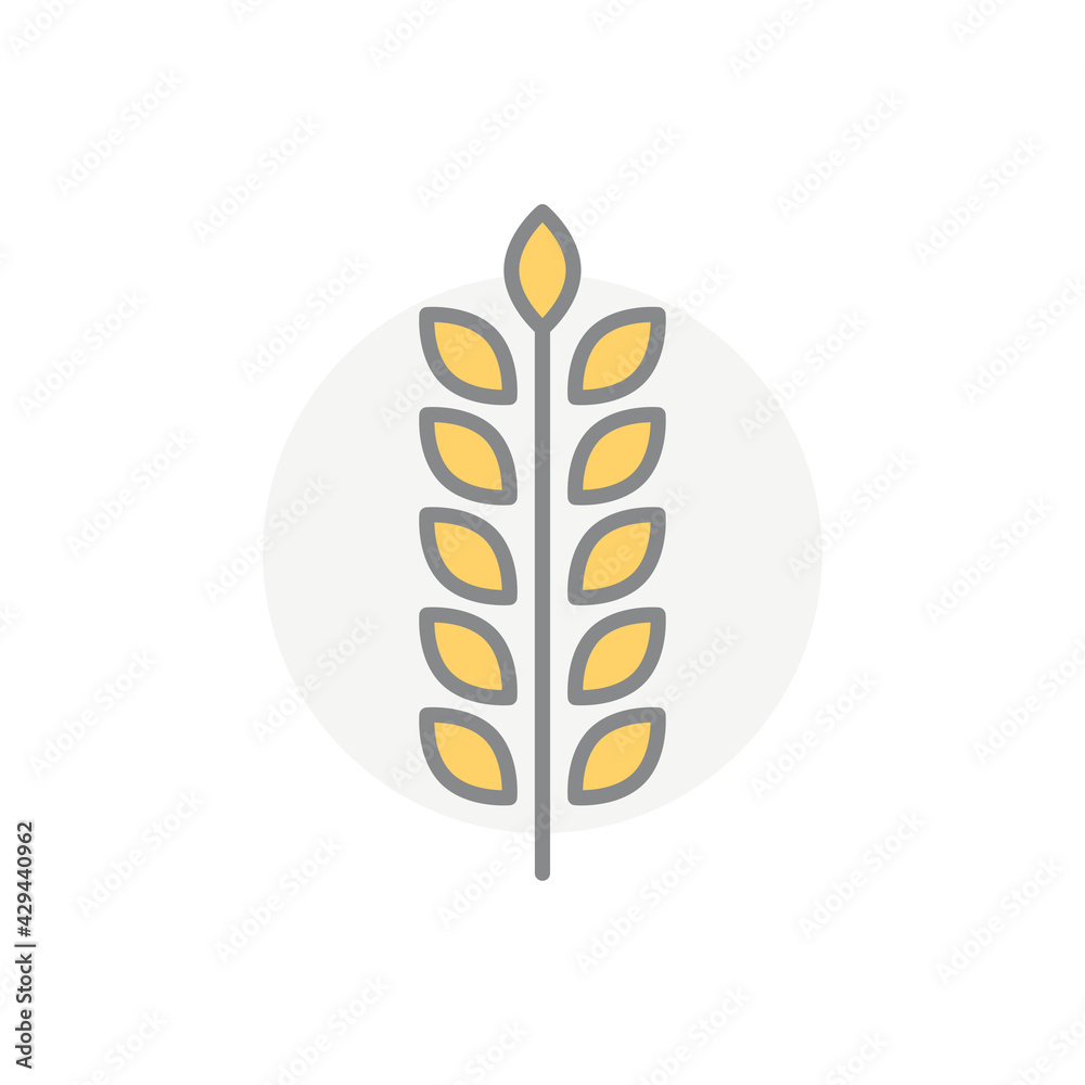 Grain icon isolated on white background. Wheat symbol modern, simple, vector, icon for website design, mobile app, ui. Vector Illustration Grain icon isolated on white background. Wheat symbol modern, simple, vector, icon for website design, mobile app, ui. Vector Illustration