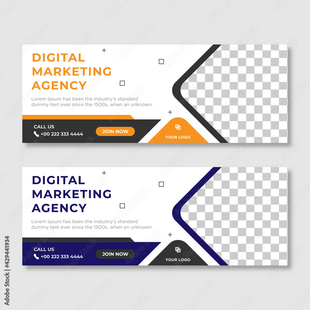Digital marketing agency business banner template