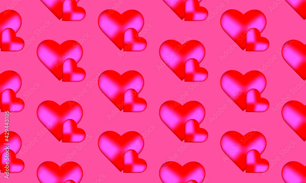 Red hearts. Pattern. Vector illustration. Red hearts. Pattern. Vector illustration.
