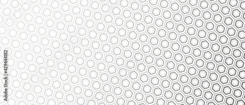Abstract Hexagon white background with light and shadow. Modern Vector illustration	