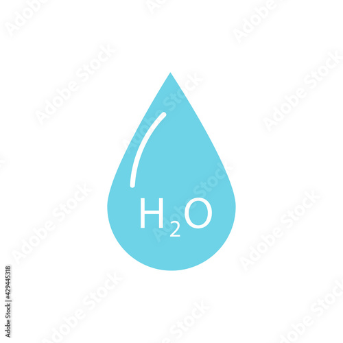 water drop icon on a white background, vector illustration