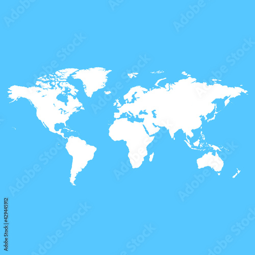 World map  global flat view  earth lands image