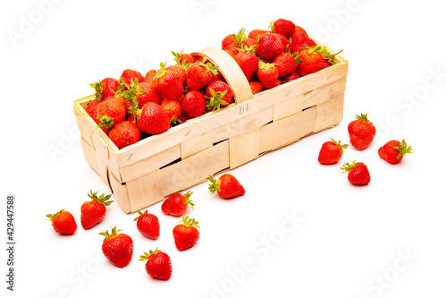 Erbeeren im Spankorb