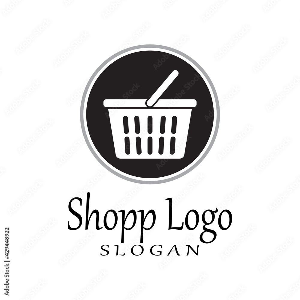 Basket store and Shopping Cart Logo vector Template Illustration Design Basket store and Shopping Cart Logo vector Template Illustration Design