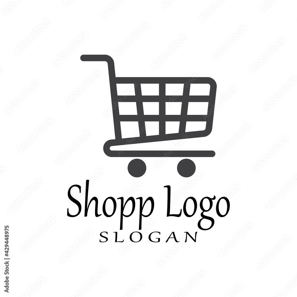 Basket store and Shopping Cart Logo vector Template Illustration Design Basket store and Shopping Cart Logo vector Template Illustration Design