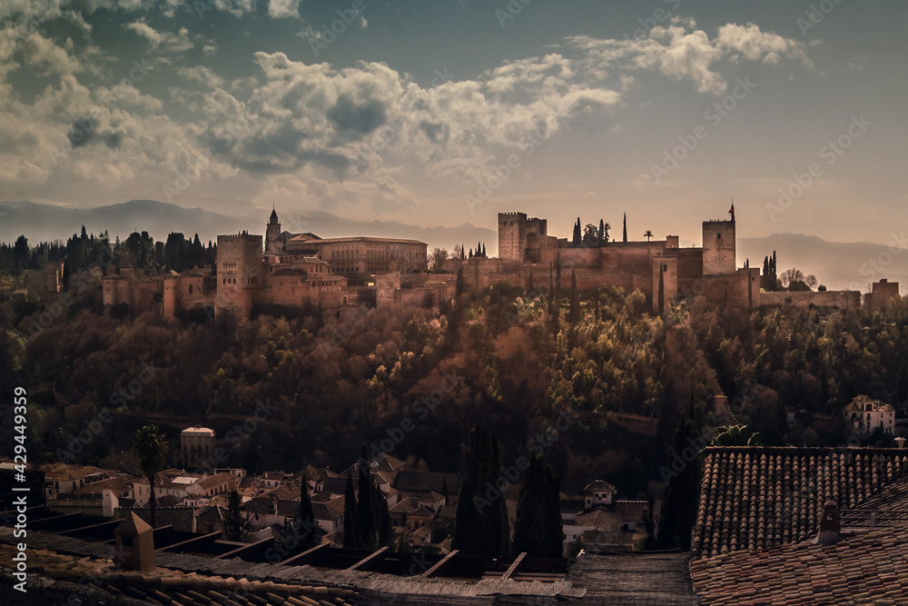 La Alhambra de Granada desde el mirador de San Nicolas