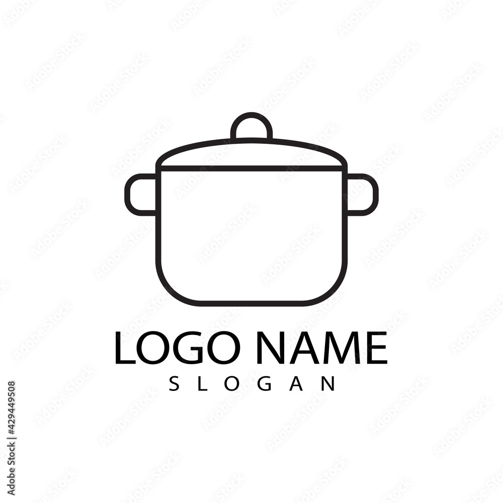 Saucepan Icon Logo Vector template and Symbol Saucepan Icon Logo Vector template and Symbol