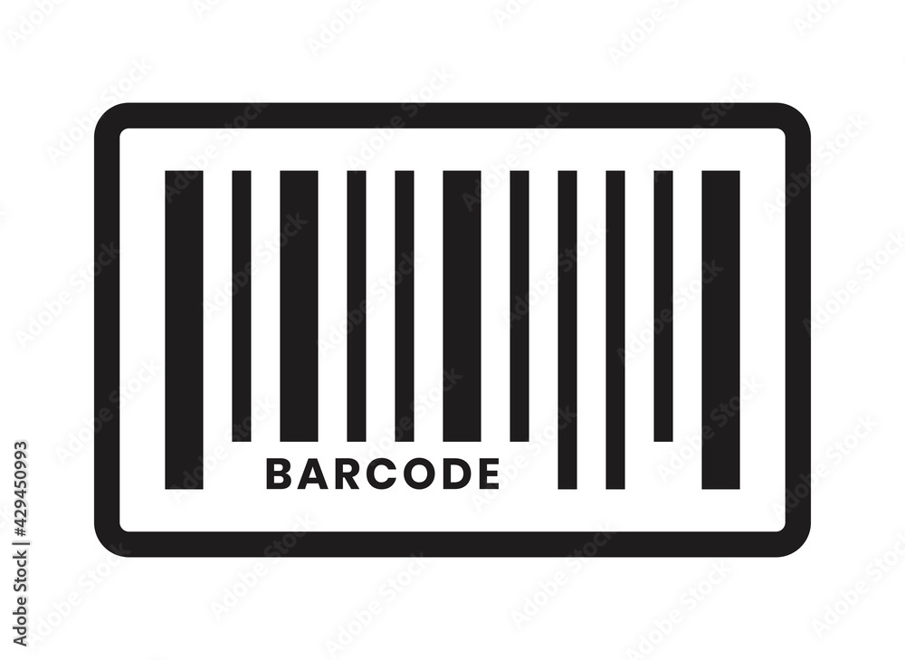 Line art icon a business inventory barcode or bar code for apps and websites Line art icon a business inventory barcode or bar code for apps and websites