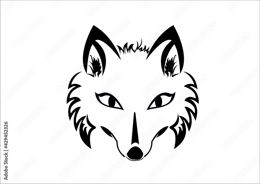 Obraz premium illustration of fox head icon logo