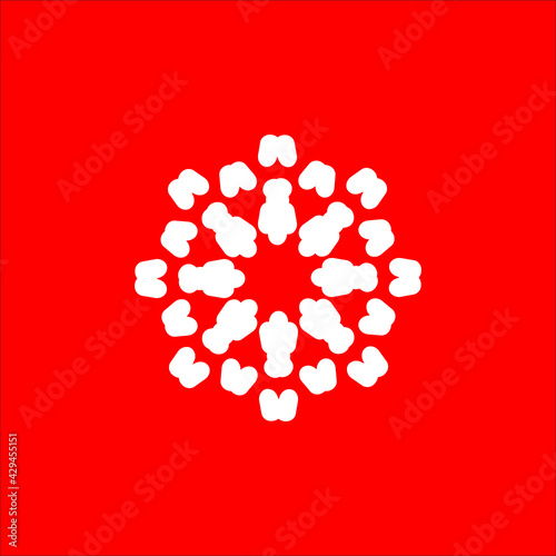 Snow flat icon. Simple style christmas holiday poster background symbol. Logo design element. T-shirt printing. Vector for sticker.