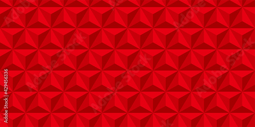 3D Triangle shapes background. Seamless pattern.Vector. 立体三角パターン