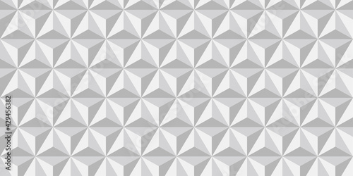 Fototapeta Naklejka Na Ścianę i Meble -  3D Triangle shapes background. Seamless pattern.Vector. 立体三角パターン