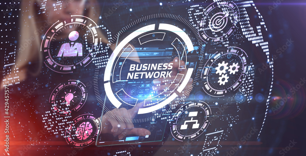 Business, Technology, Internet and network concept. Online Business Network. Business, Technology, Internet and network concept. Online Business Network.