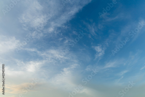 Sunlight with dramatic sky. sunset on dark background.Vivid orange cloud sky.