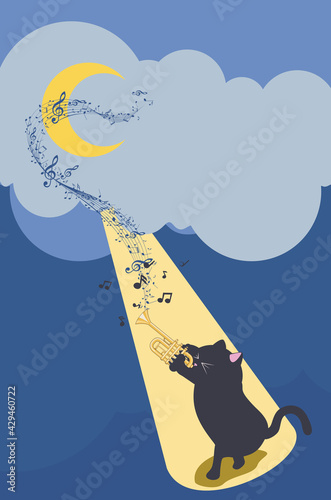 Trumpet back cat