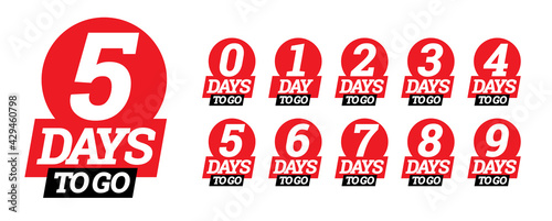 Countdown left days banner. count time sale.