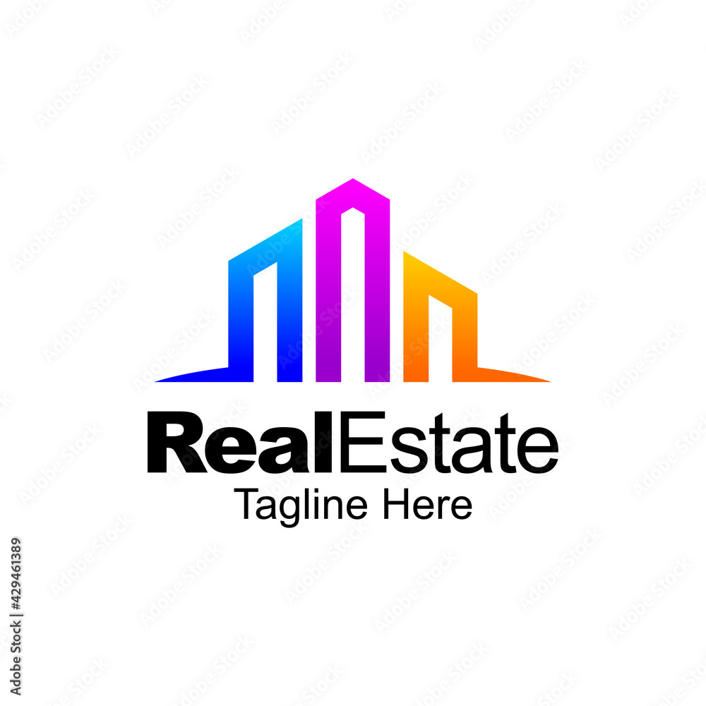 Real estate gradient logo design